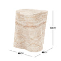travertine look outdoor concrete side table design