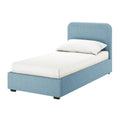 upholstered boucle single bed frame kids bedroom