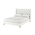 upholstered double bed frame beyond living