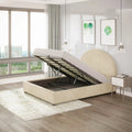 upholstered gas lift bed frame australia double size