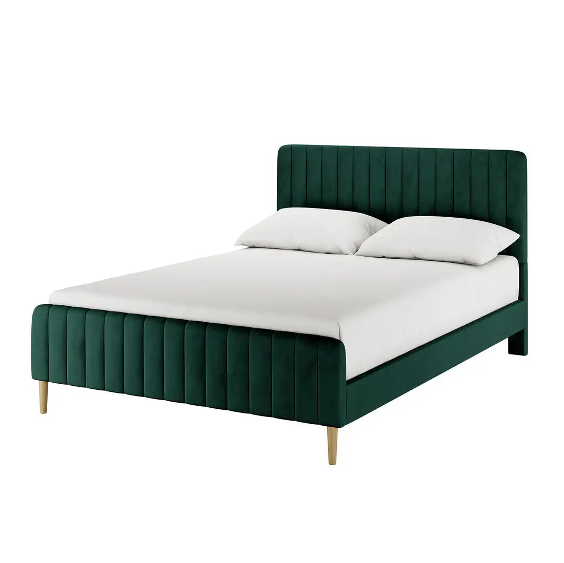 upholstered velvet bed frame seneca design