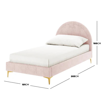 upholstered velvet kids bed frame australia design