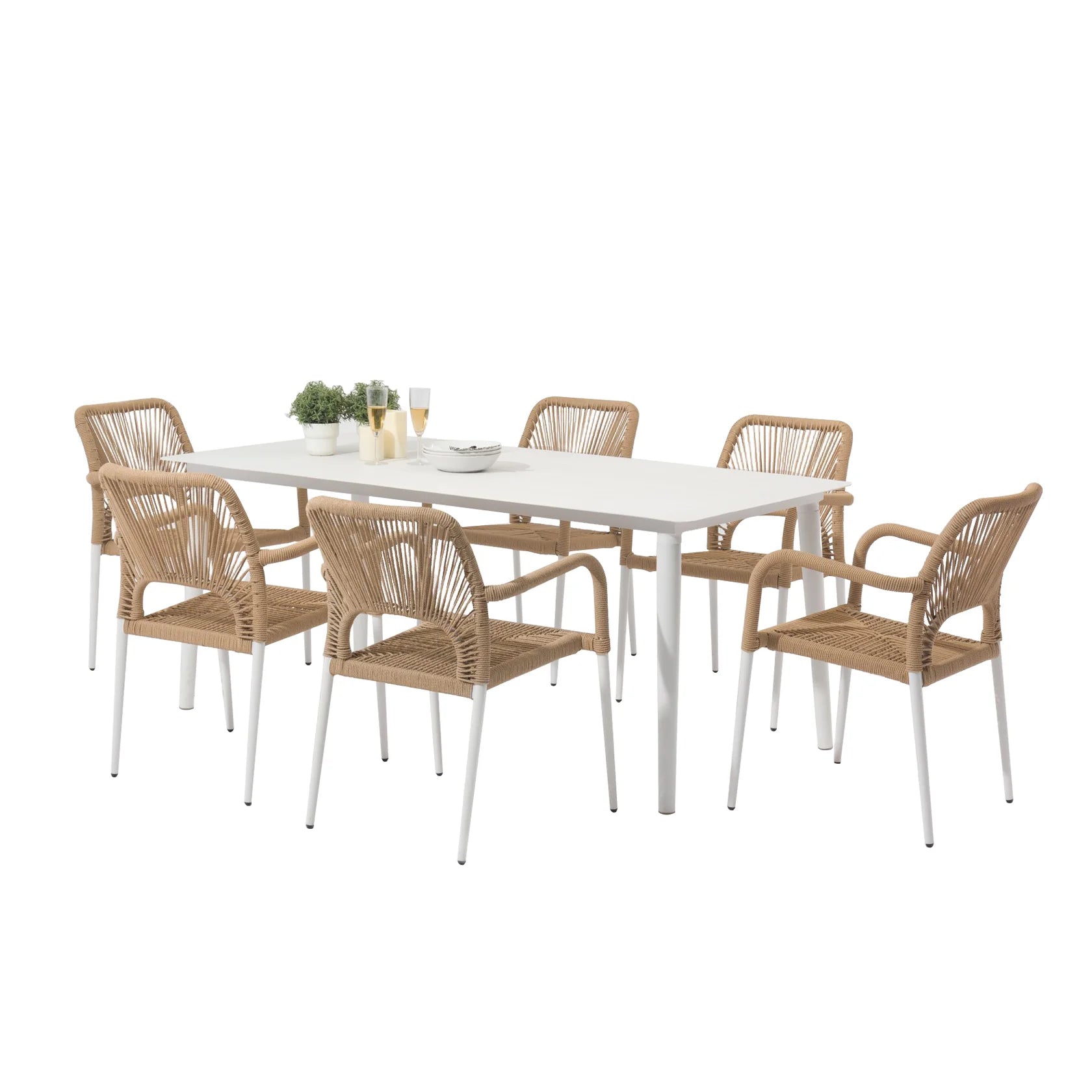 weather resistant aluminium patio dining set for outdoor dining