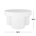 white concrete patio coffee table 70cm design
