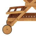 wooden BBQ serving cart for garden and patio entertaining