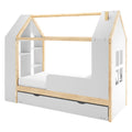wooden kids cubby bed with storage haron model