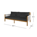 wooden patio sofa set 4 seater outdoor furniture