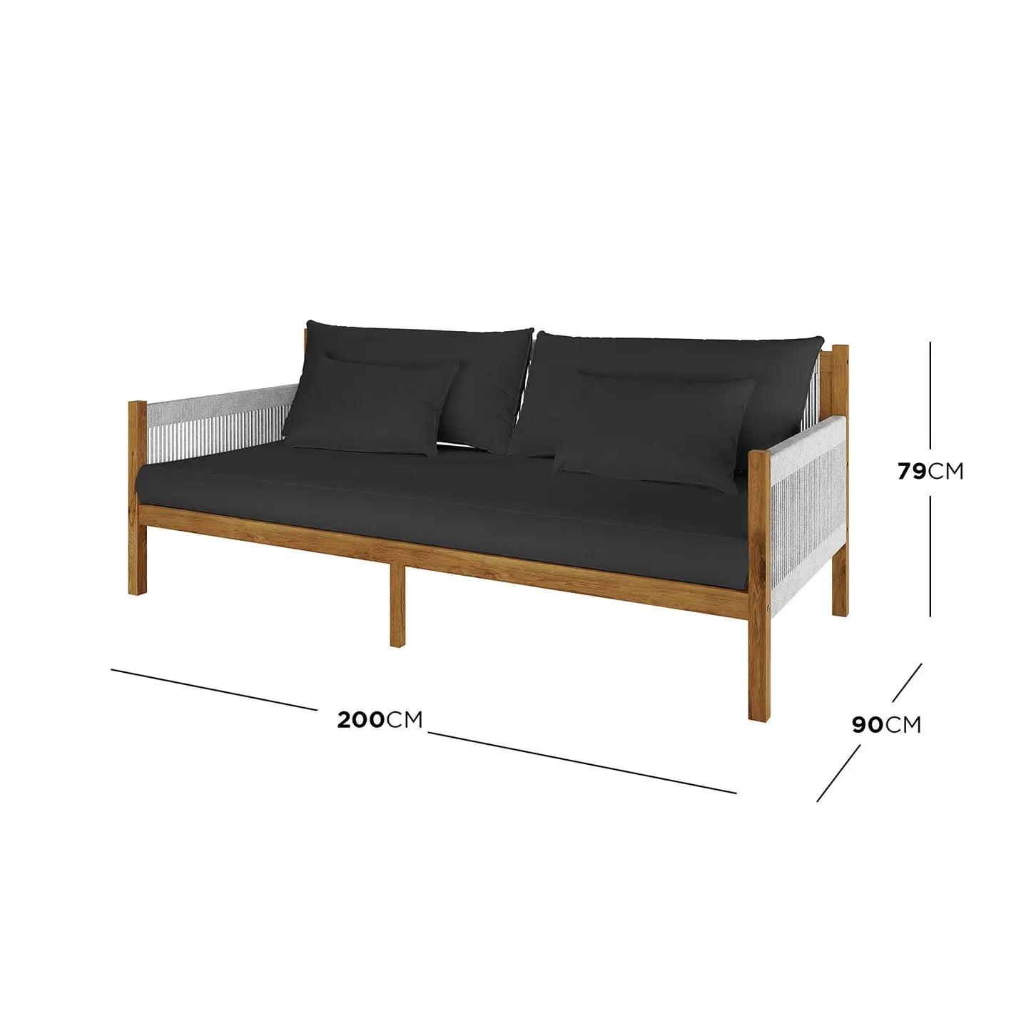 wooden patio sofa set 4 seater outdoor furniture